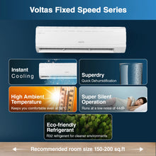 Load image into Gallery viewer, VOLTAS SAC 2.0 TON 3 STAR NON INVERTER 243 VECTRA PLUS
